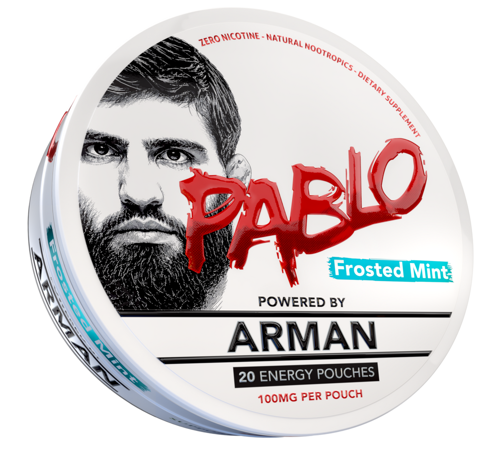 Pablo Energy Frosted Mint - 20 energy pouches, 100mg per pouch, zero nicotine