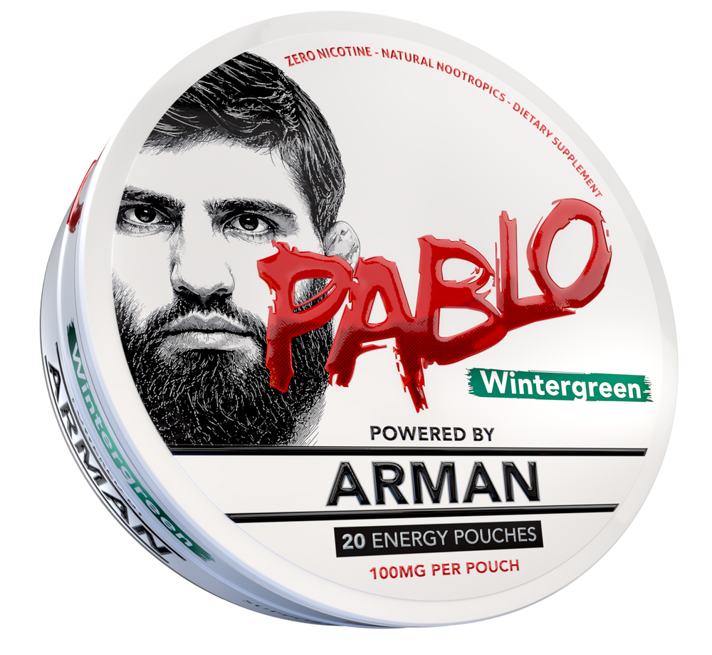 Pablo Energy Wintergreen - 20 energy pouches, 100mg per pouch, zero nicotine