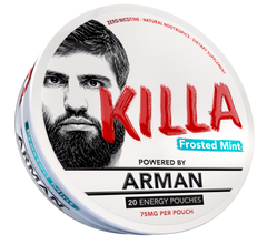 Killa Energy Frosted Mint - 20 energy pouches, 75mg per pouch, zero nicotine